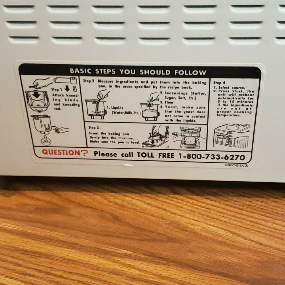 Zojirushu Bread Maker Machine Digital Automatic Programmable Model BBCC-S15A