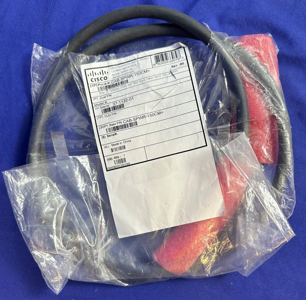 CISCO CAB-SPWR-150CM, 37-1122-01-Power Cable-Stack-5 ft-Original Packaging-NEW