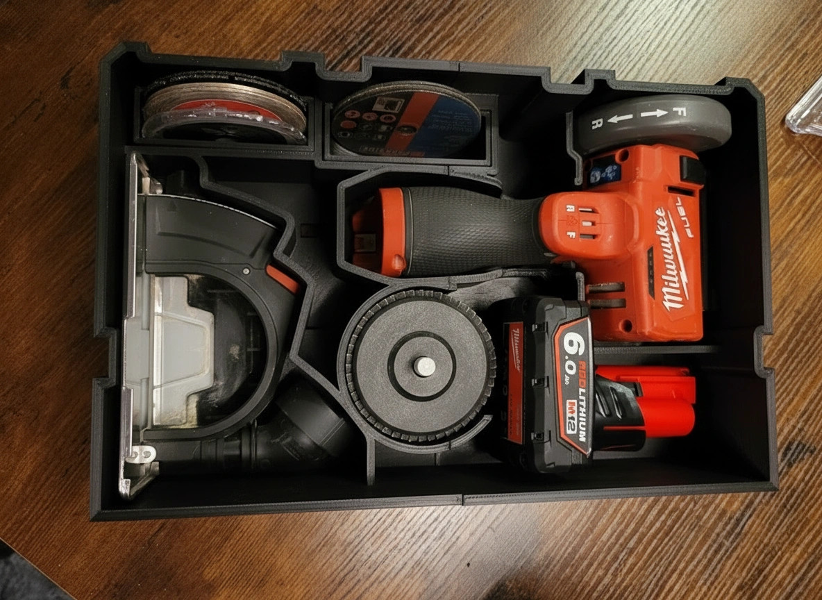 Milwaukee Packout M12 Fuel Cut Off Tool Organiser For 2/3 Drawer (insert Only)