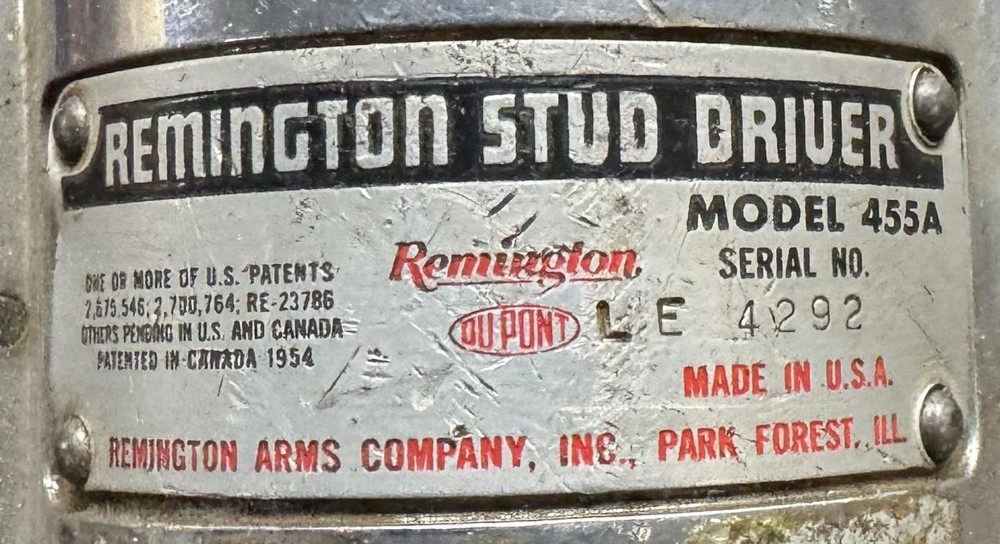 Remington 455A Power Mate Stud Driver Tool Kit