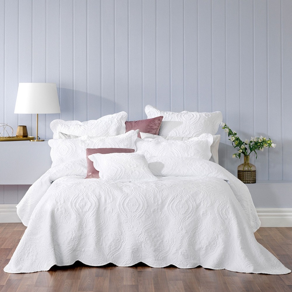 Cordelia Damask Bedspread Set OR Accessories by Bianca Elegance