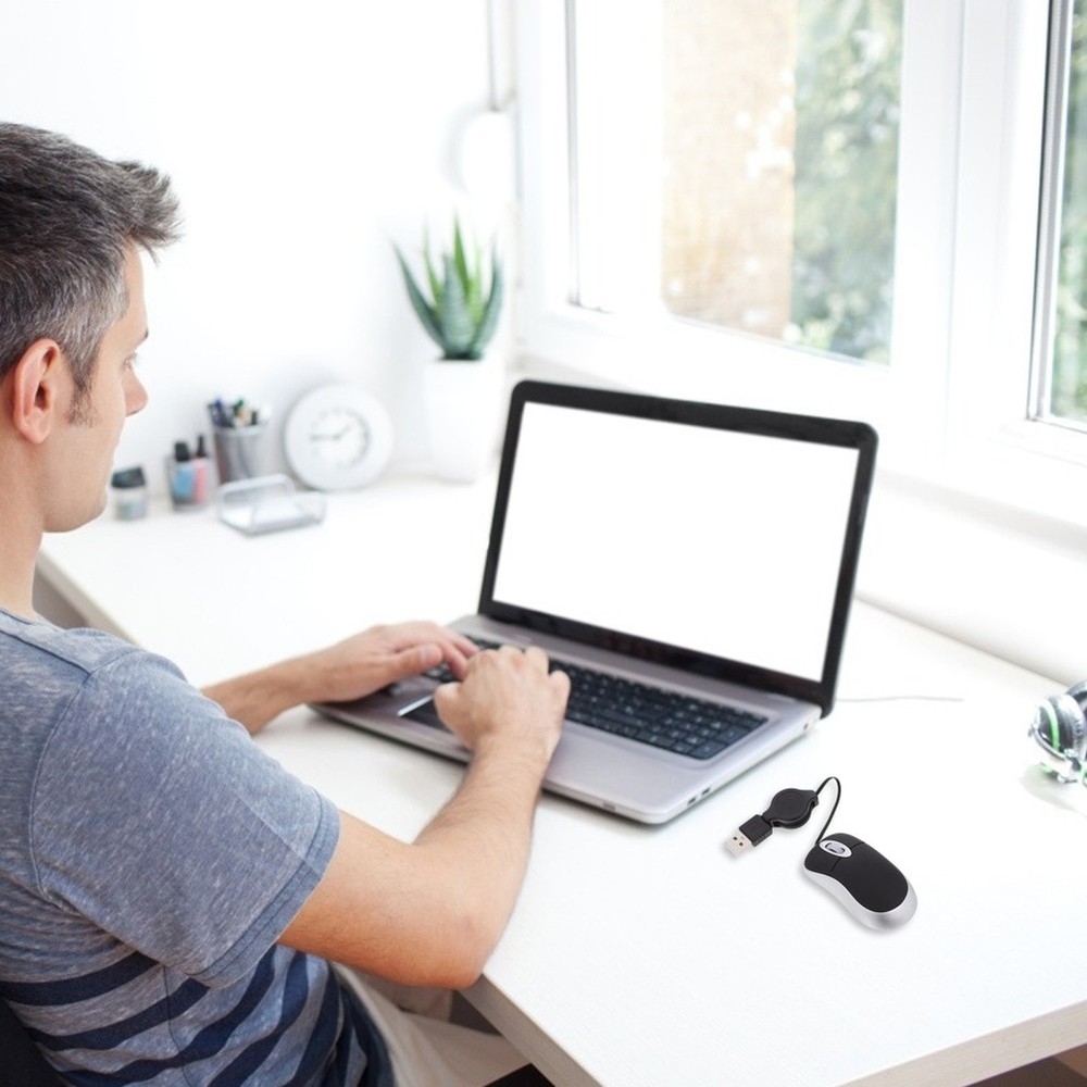 Quiet Mouse Retractable Wire Optical Wired High Voltage Electric