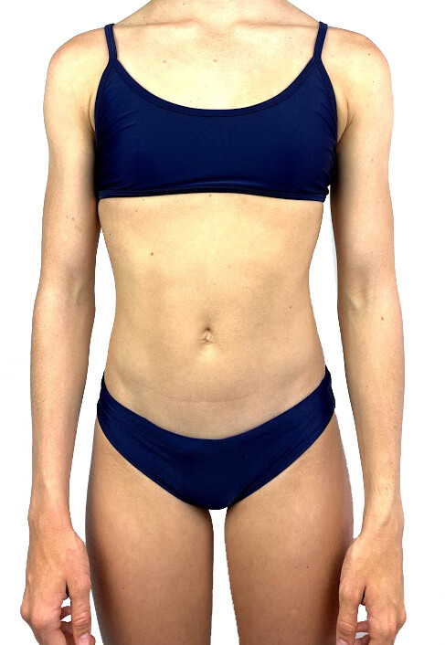 Junior Guard 2-Piece THIN Strap Swimsuit Navy (READ SIZING)