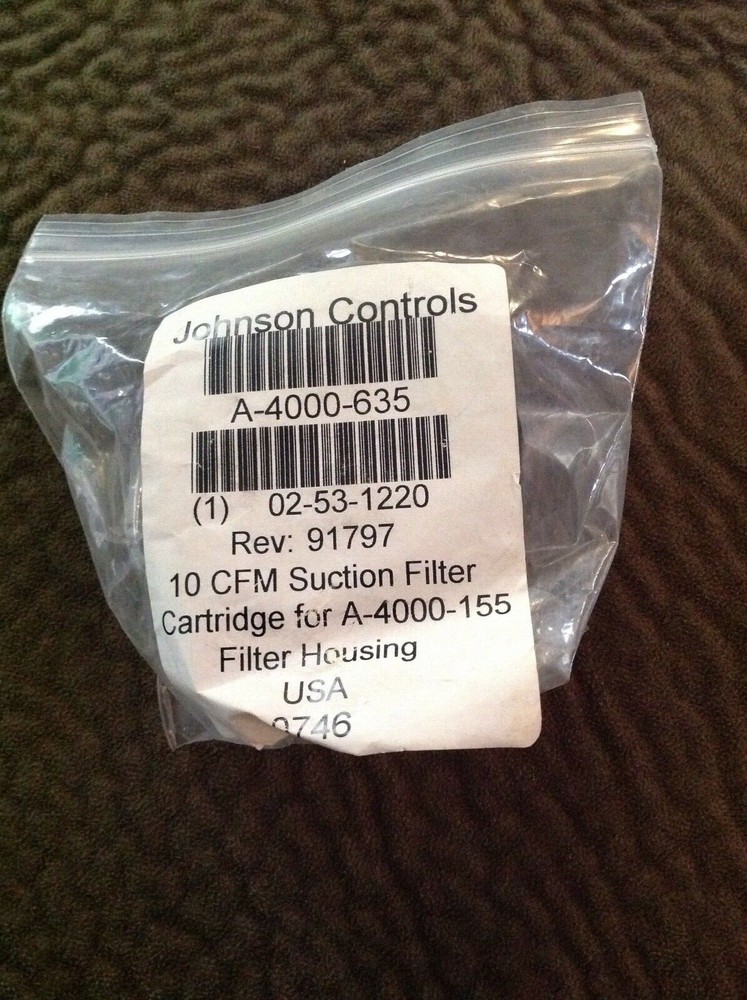 Johnson Controls A-4000-635 Intake Air Filter, For Use With A-4400