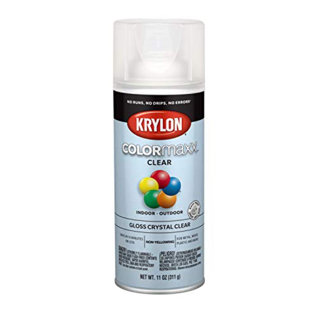 Krylon K05515007 COLORmaxx Acrylic Clear Finish for Indoor/Outdoor Use, Gloss Cr