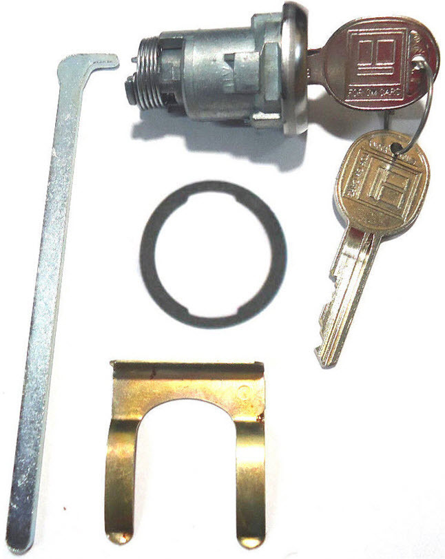 NEW For Select GM Chrome Trunk/Deck/Boot Lock Key Cylinder W/2 Keys To Match