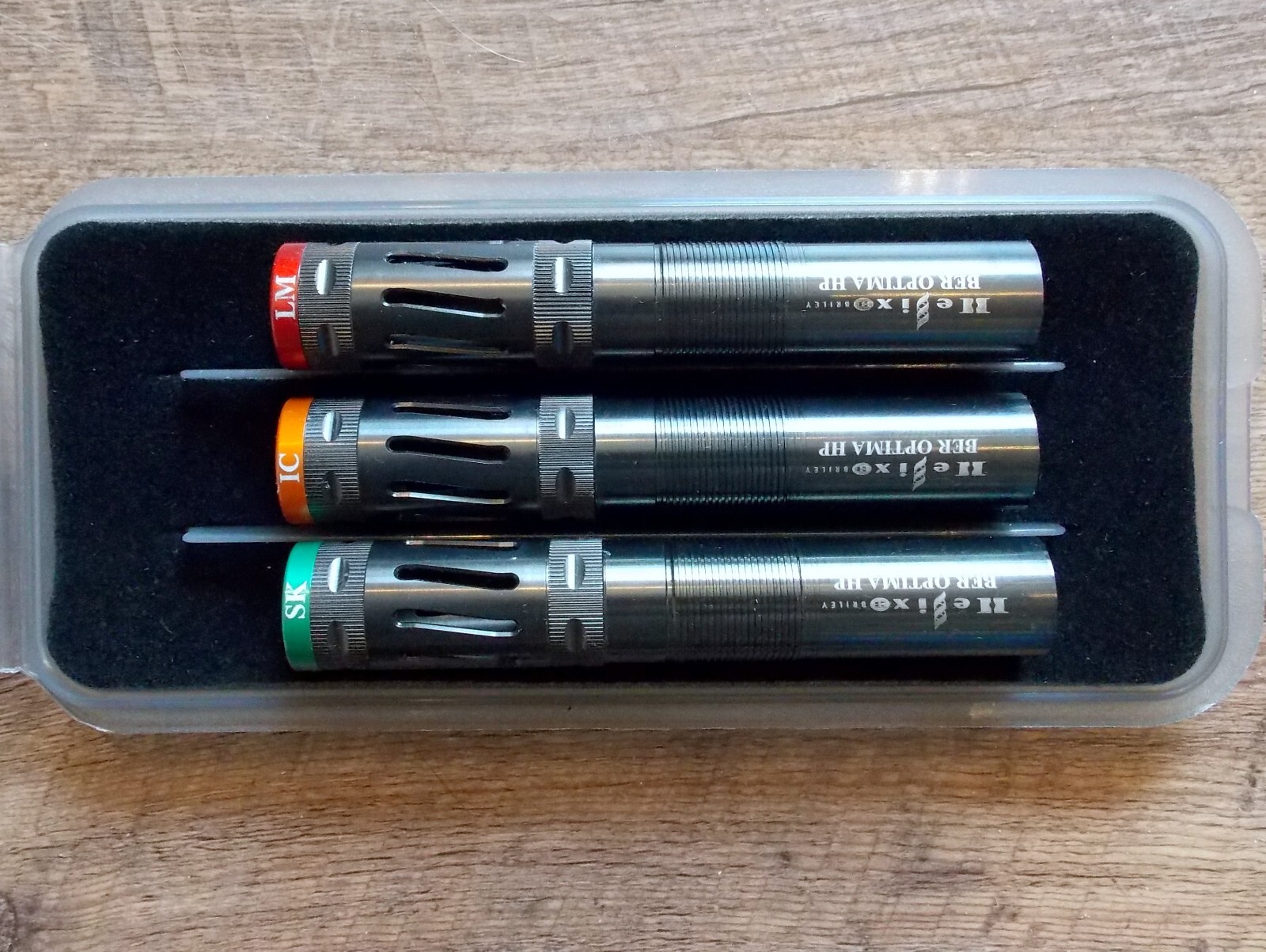 SET OF 3 BRILEY BLACK OXIDE HELIX PORTED BERETTA OPTIMA HP CHOKE TUBES WITH CASE