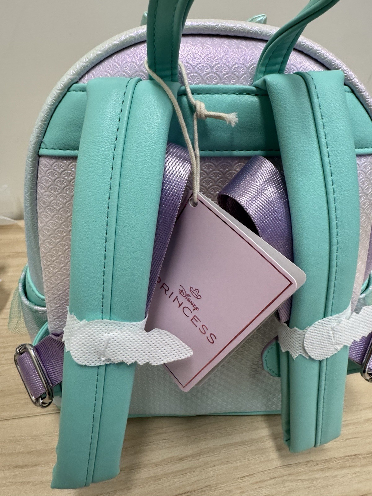 Loungefly Princess Ariel The Little Mermaid Iridescent Pearl Mini Backpack NWT