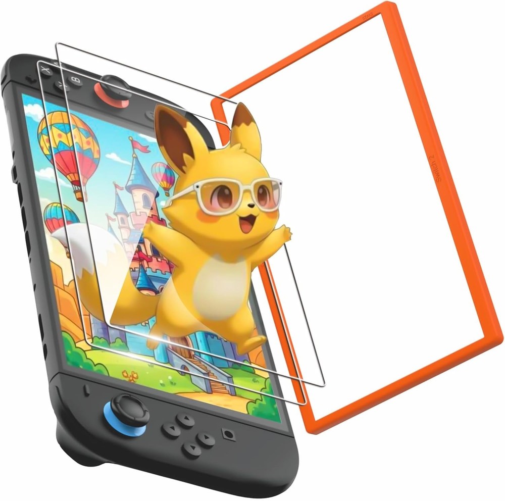 2-Pack New Nintendo Switch OLED 9H Hardness HD Tempered Glass Screen Protector