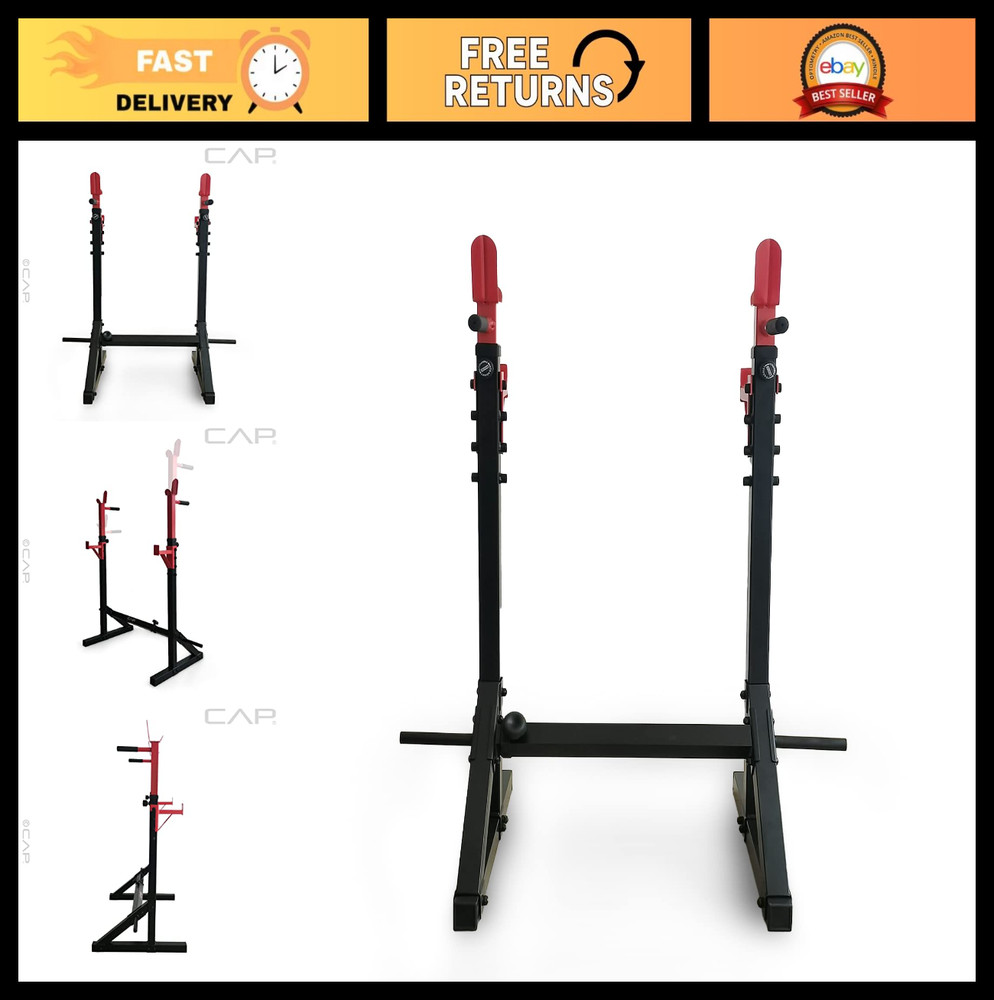 Adjustable Multi-Function Squat Rack for Home Gym - Heavy Duty Strength Training