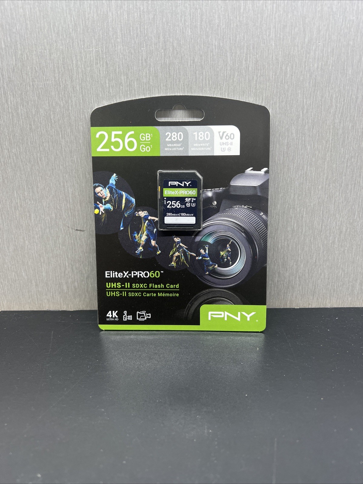 256GB Elitex-Pro60 UHS-II SDXC Memory Card - R280Mb/S W180Mb/S, U3, V60, 4K UHD