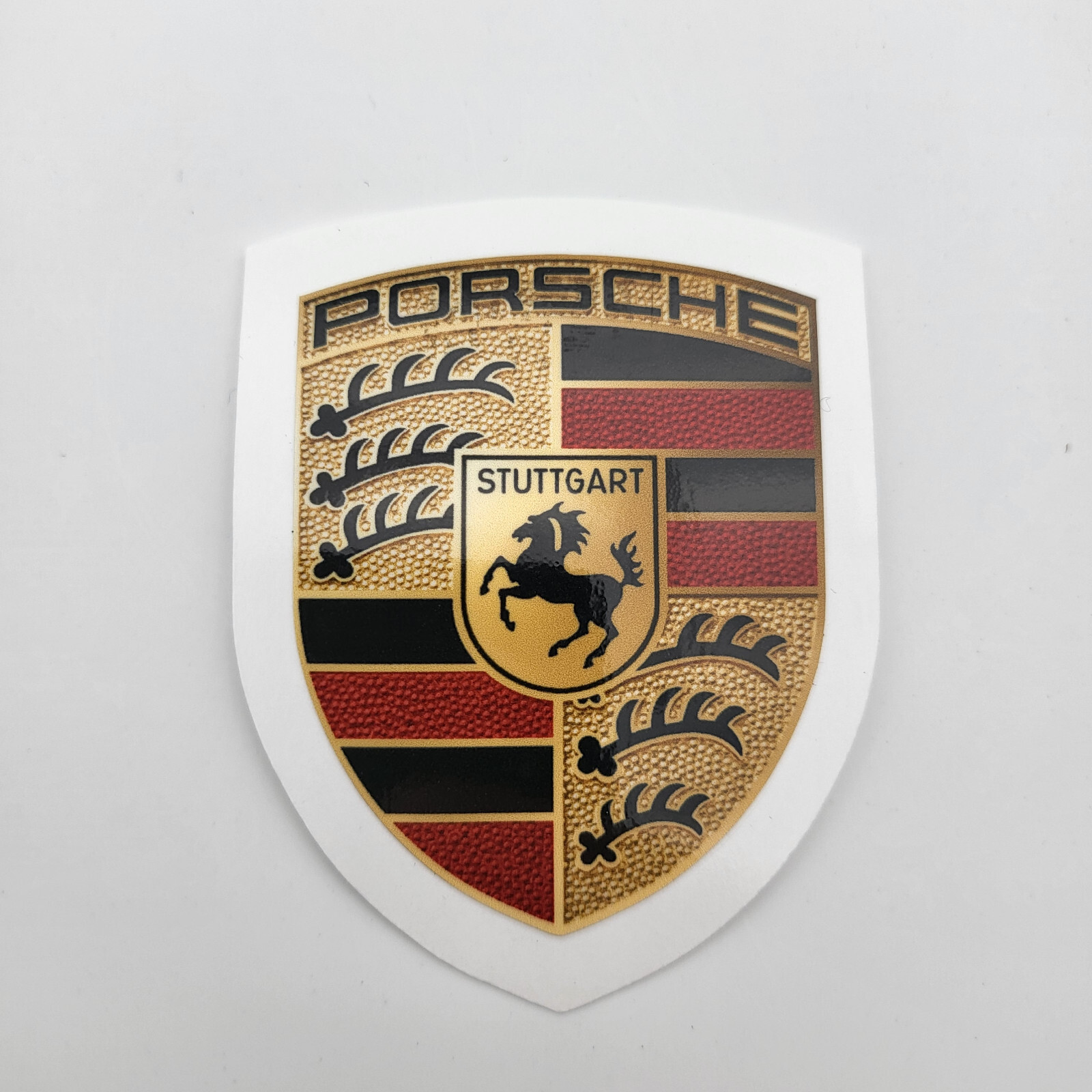 2x Wappen Aufkleber Porsche Logo Emblem, 6,5cm x 5,5cm, farbig, WAP0130050MCST
