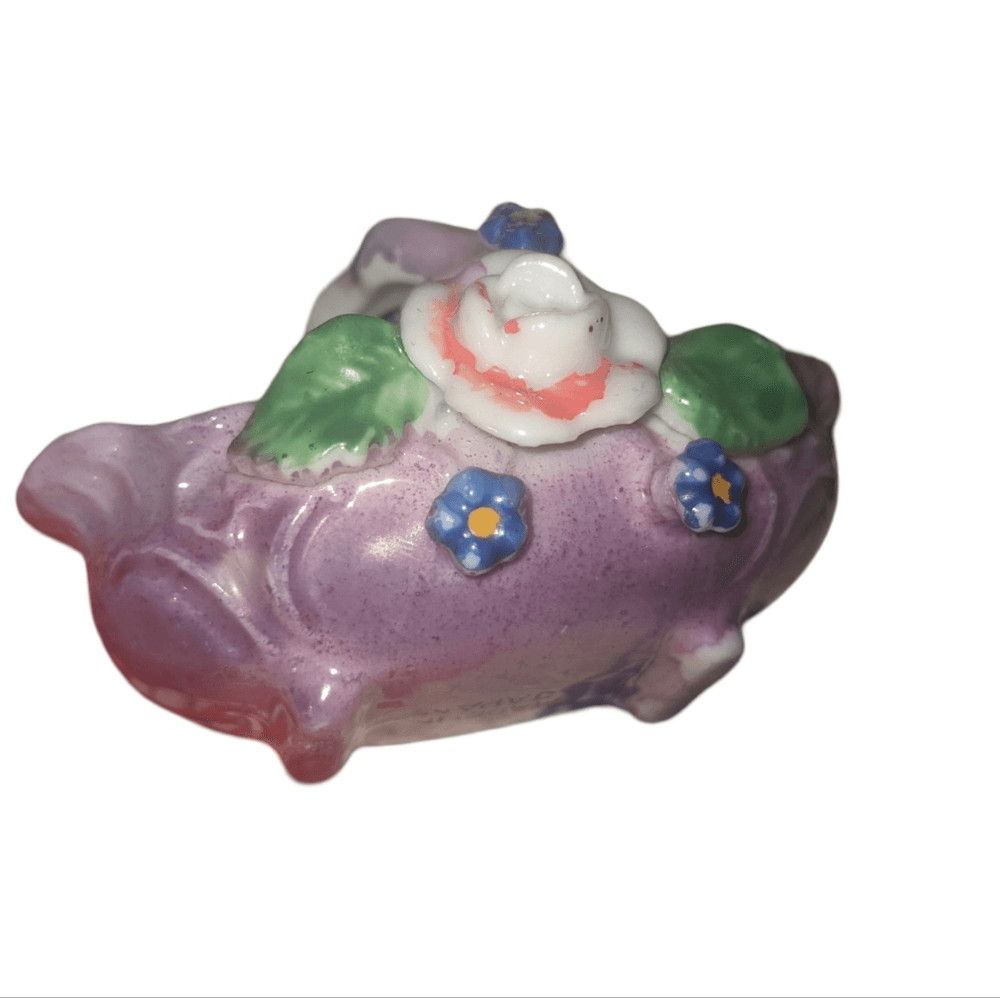 Vintage ceramic basket Japan