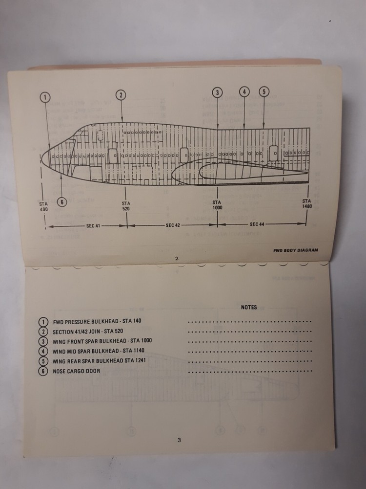 Braniff 747 Maintenance Training Component Locator Guide Original