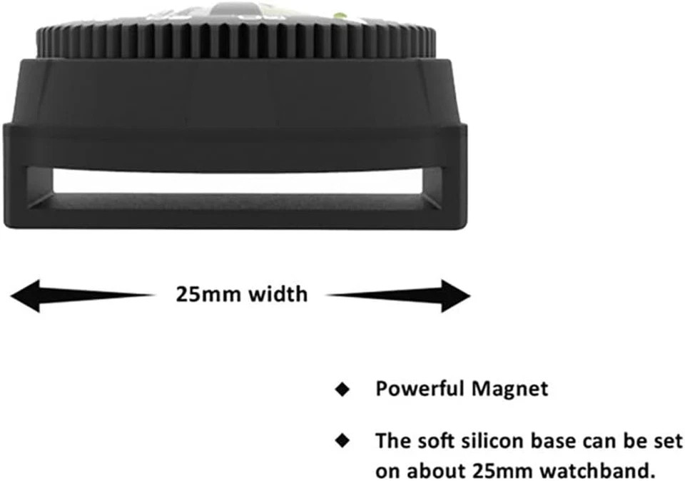 Mini Button Map Compass with Turnable Bezel for Watchband Every Day Carry