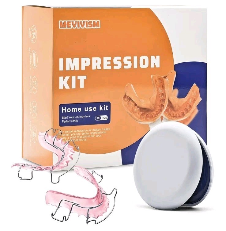 🦷 ⭐ Dental Impression Kit for Custom Retainers Upper & Lower Set