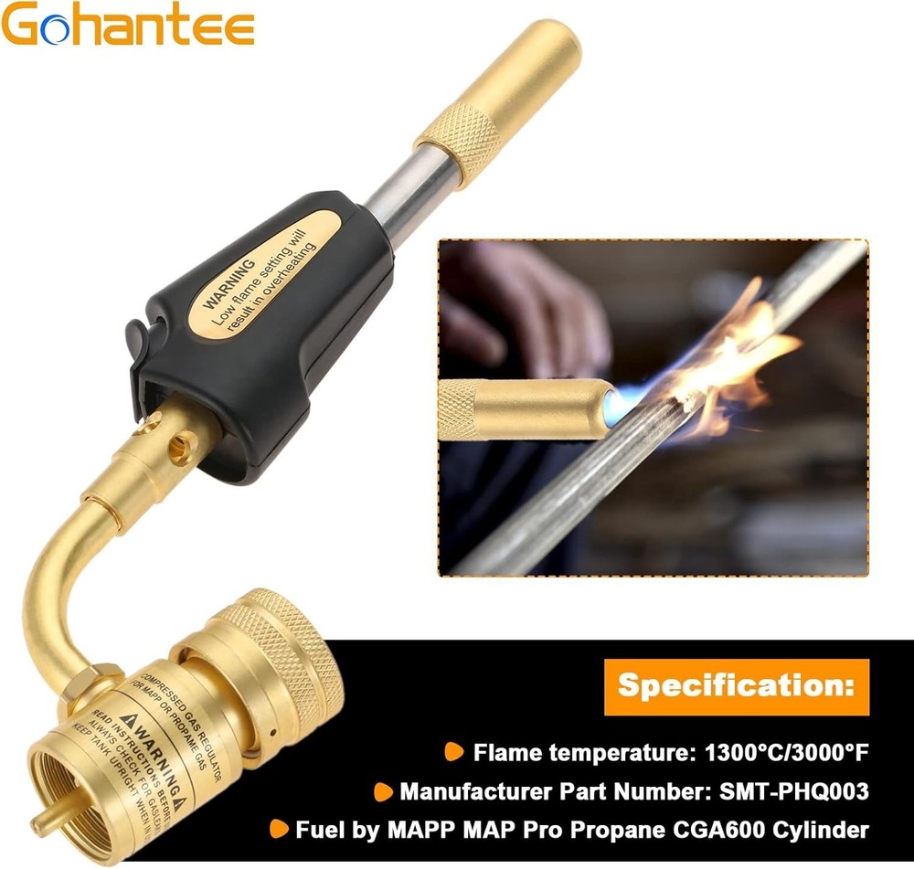 Multi-Purpose Propane Torch with 360° Rotation & Self-Ignition - Perfect for DIY