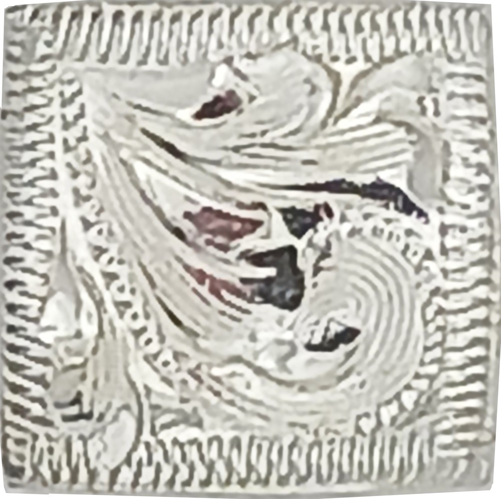 CLOSEOUT SALE: 1/2" Engraved SP Square Conchos. Screw Back.