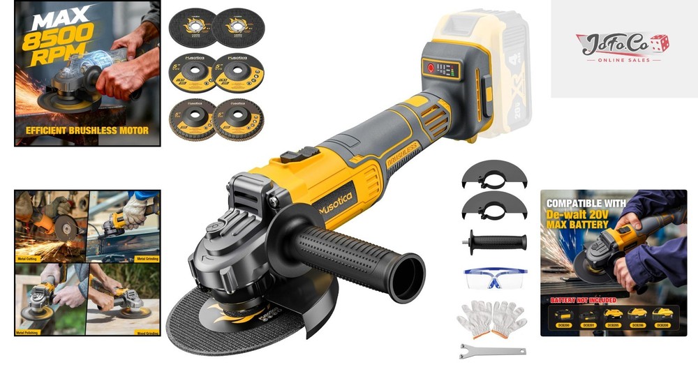 4.5" Brushless Cordless Grinder - Ergonomic, Variable Speed for Professionals