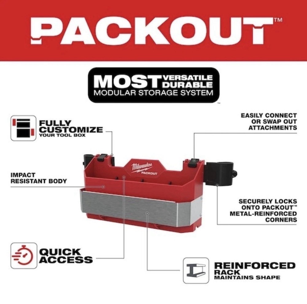 Milwaukee Tool 48-22-8602 Packout(Tm) Tool Box Caddy Attachment