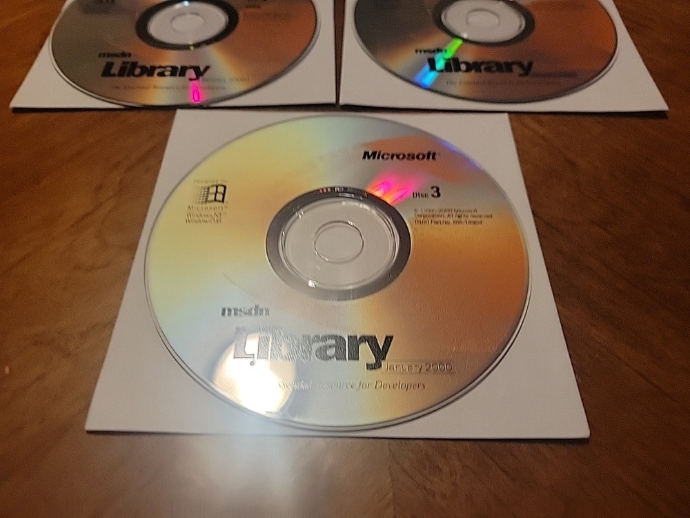Microsoft Windows MSDN Library January 2000 Loose Discs - 1-3 - Tested Works