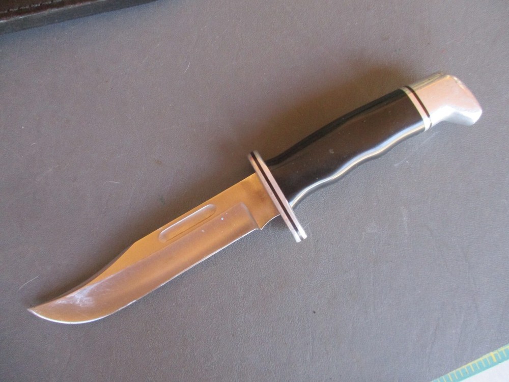 Vtg No Date Code BUCK MODEL 119 Fixed Blade Knife with Sheath