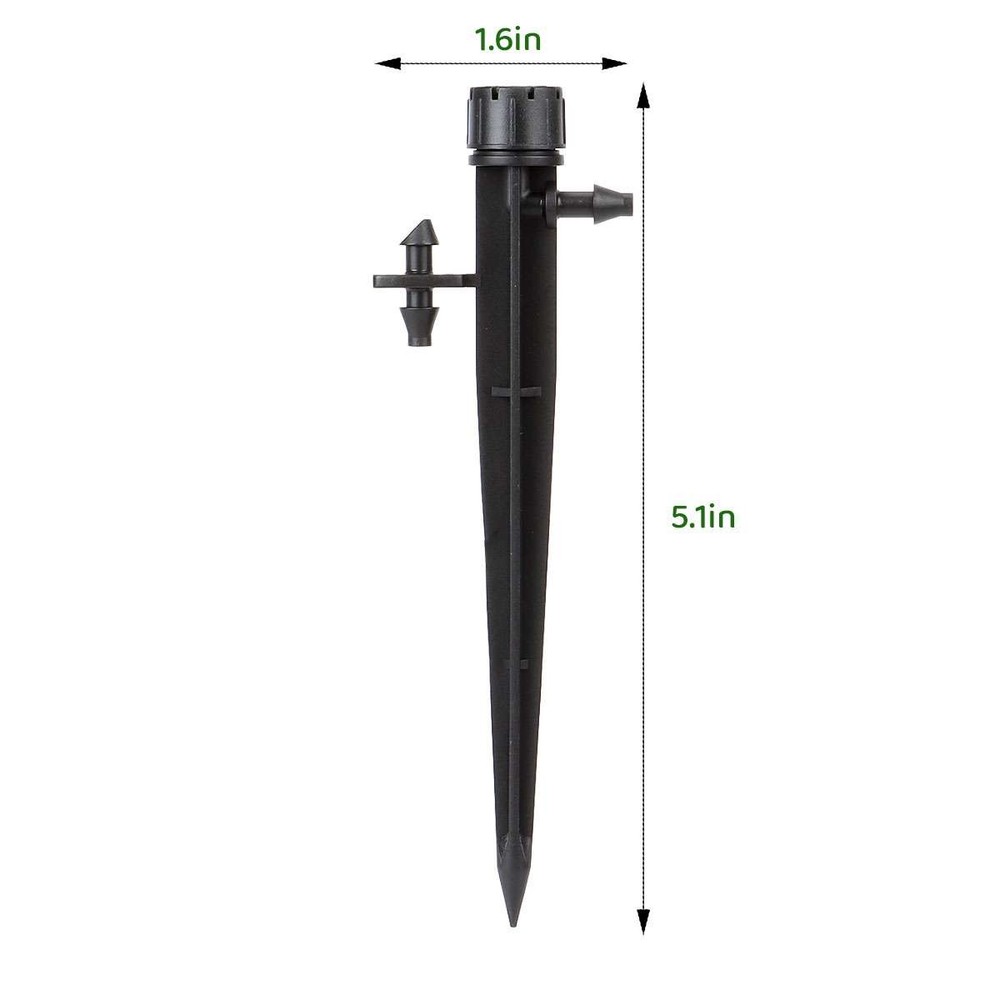 100pcs 360° Adjustable Water Flow Irrigation Drippers Stake Emitter Drip System