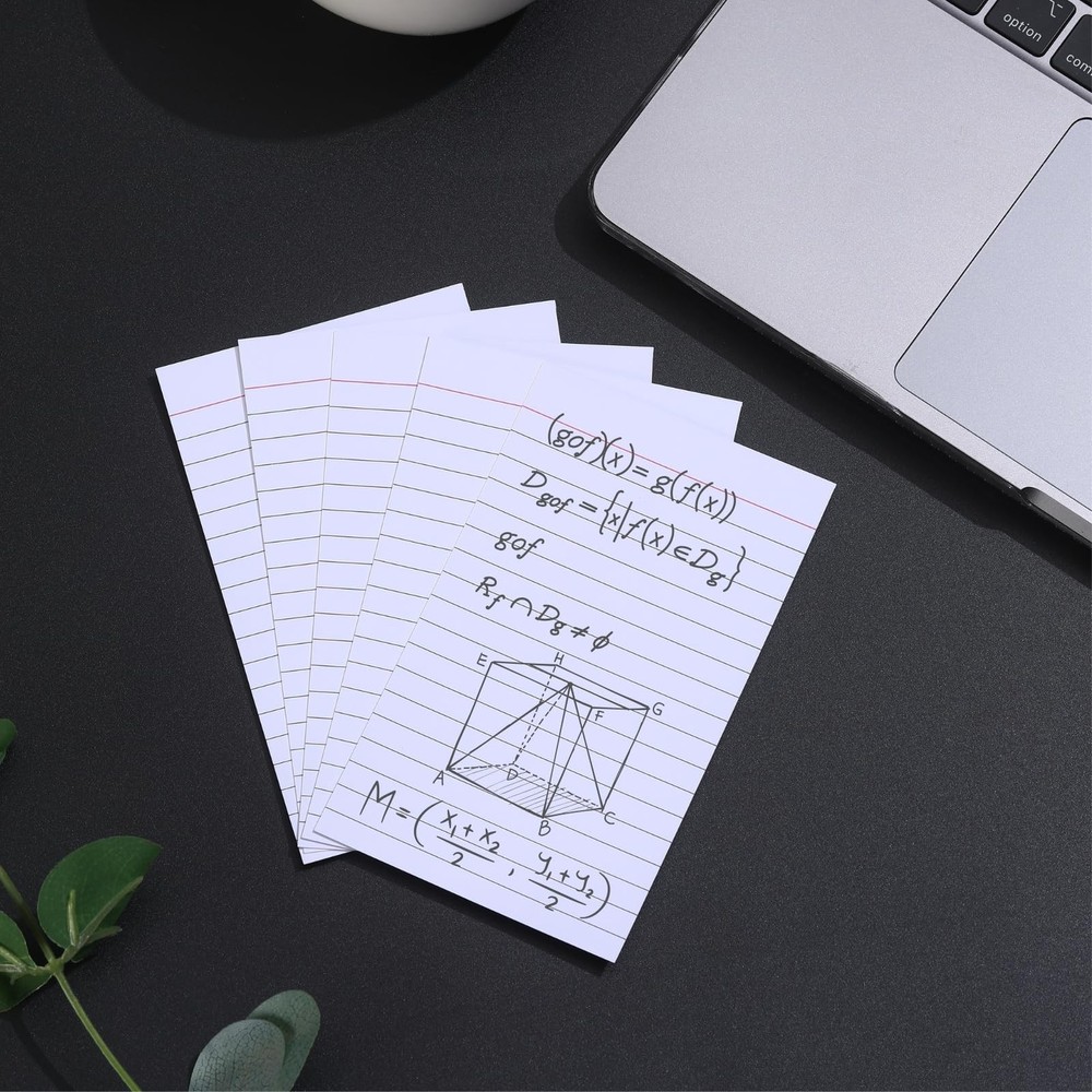 300 Count Vertical Ruled Index Cards 3 X 5 Flash Card Double Sided Lined Note...