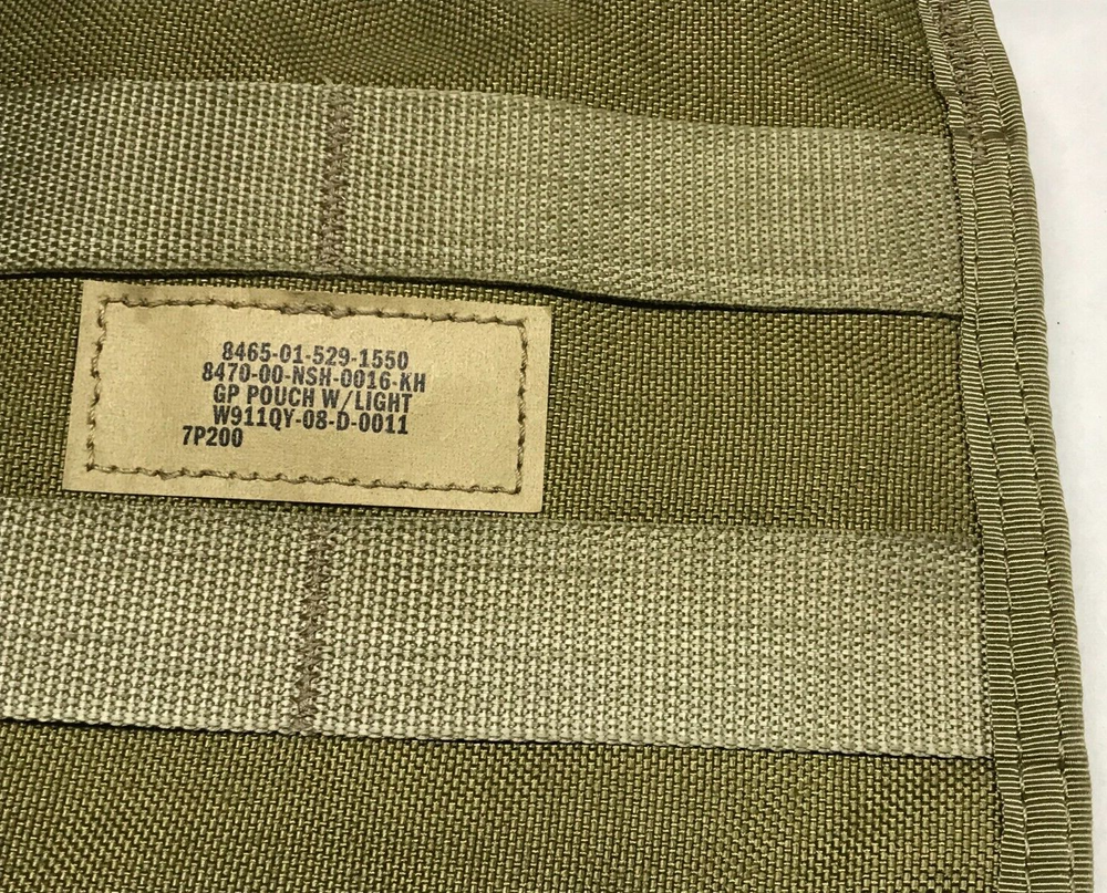 Admin Pouch w/ Light Holder Khaki USMC Resource Center