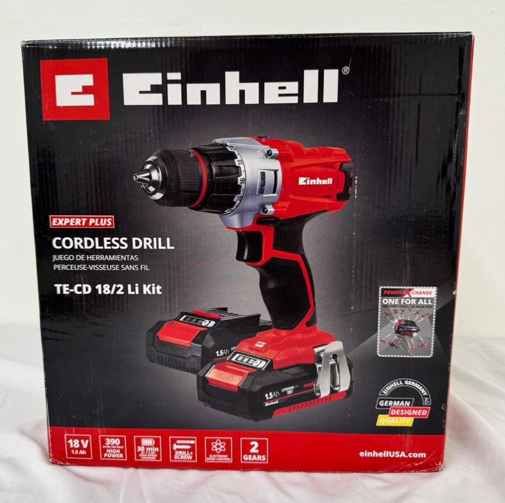 Einhell TE-CD 18-Volt Cordless 2-Speed 1250 RPM MAX Workshop Drill/Driver (H8)