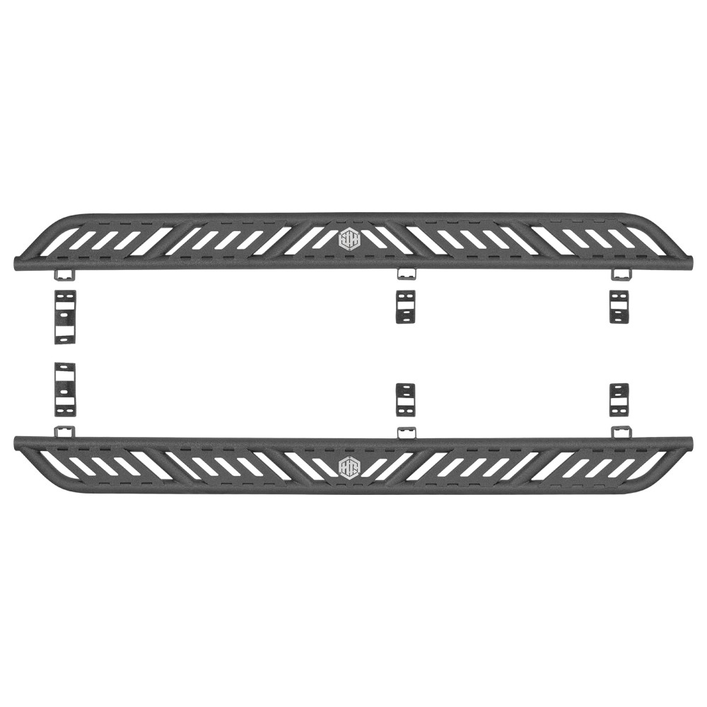 FIT 2007-2021 TOYOTA TUNDRA CREW CAB 4-DOOR 2PCS STEEL SIDE STEPS RUNNING BOARD