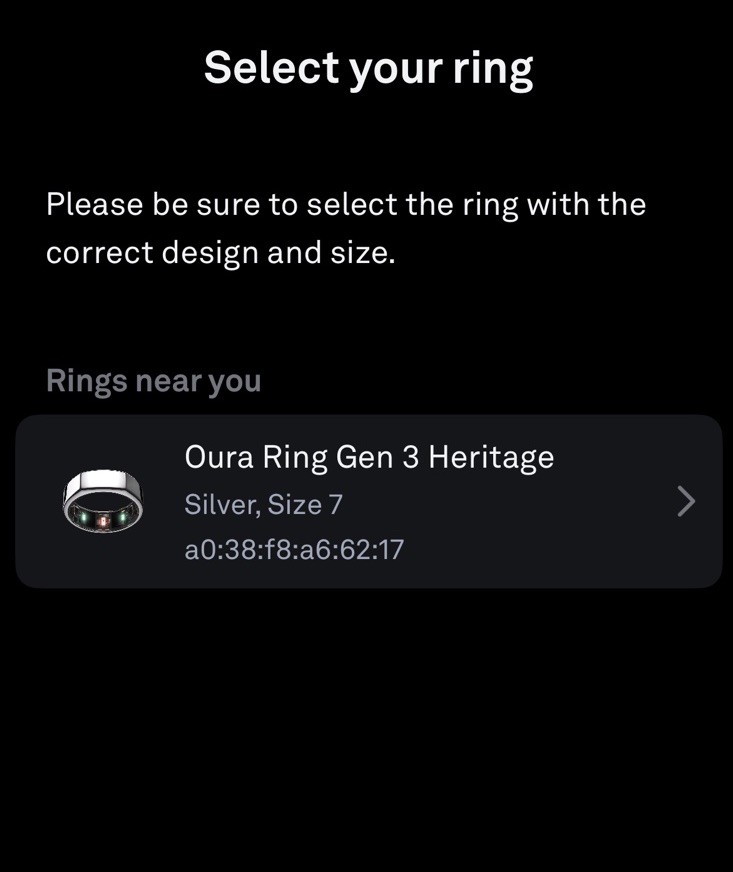 Oura Smart Ring Gen3 Horizon Activity Tracker silver, Size 7