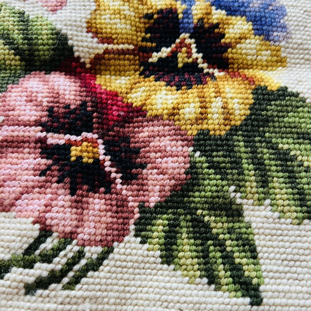 13”x13” Vintage Needlepoint Canvas.