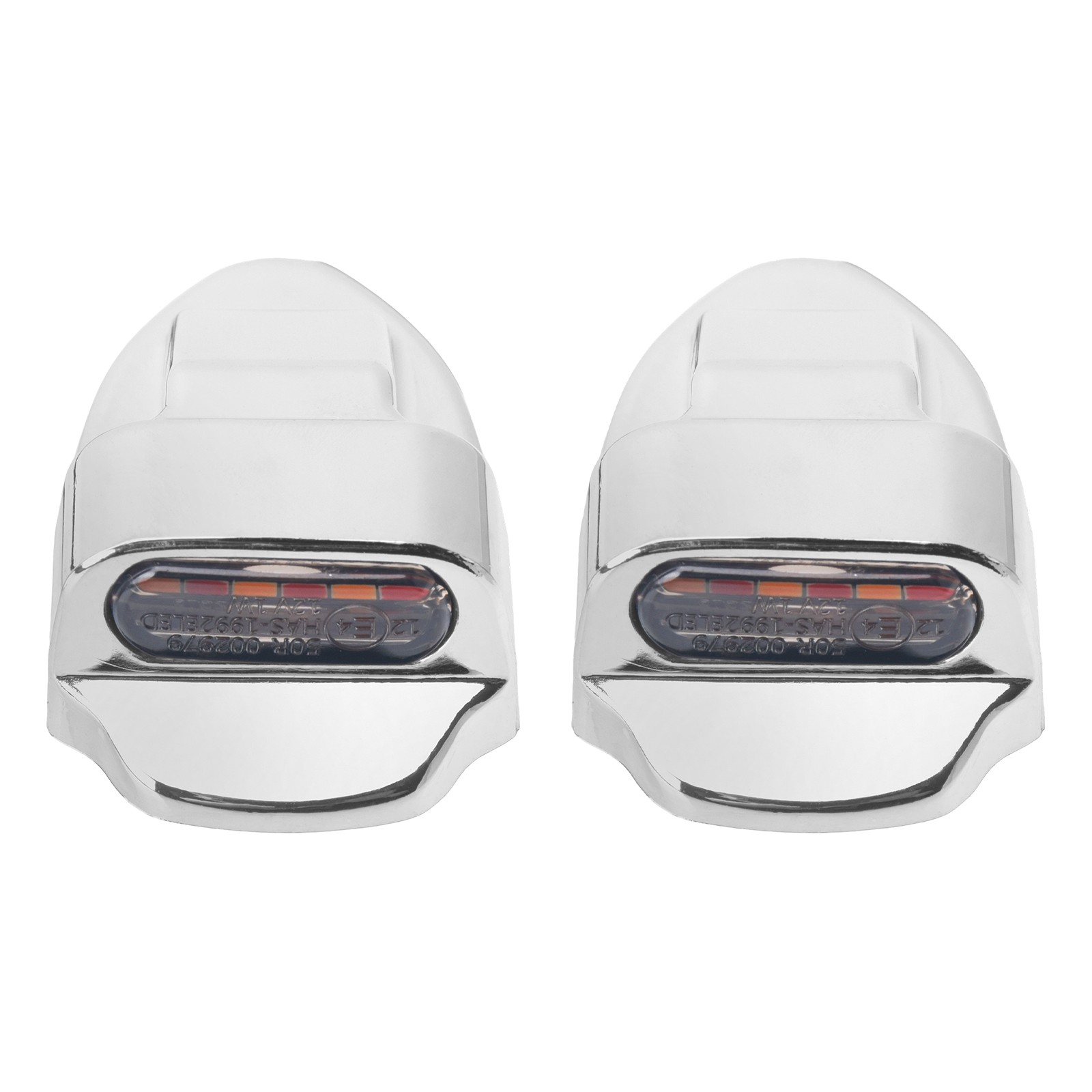 Chrome Rear Fender Strut Turn Signals LED Light For Harley Softail FXSTB 2000-25