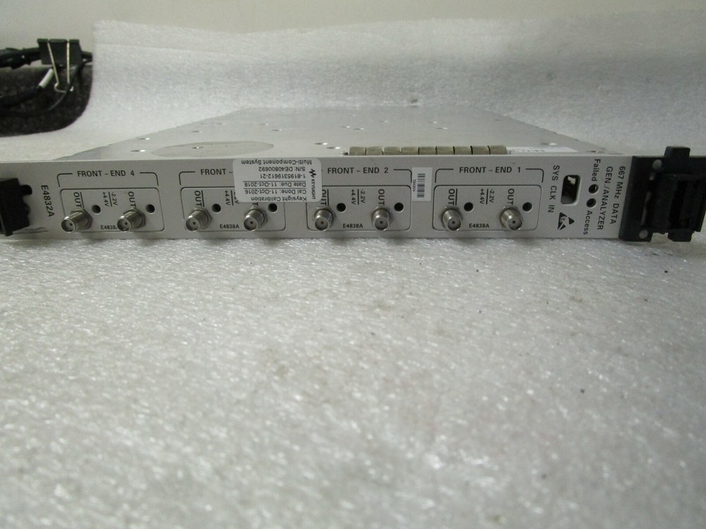 Agilent 667MHz Data Analyzer E4832A with (4) E4838A Generator Front-End