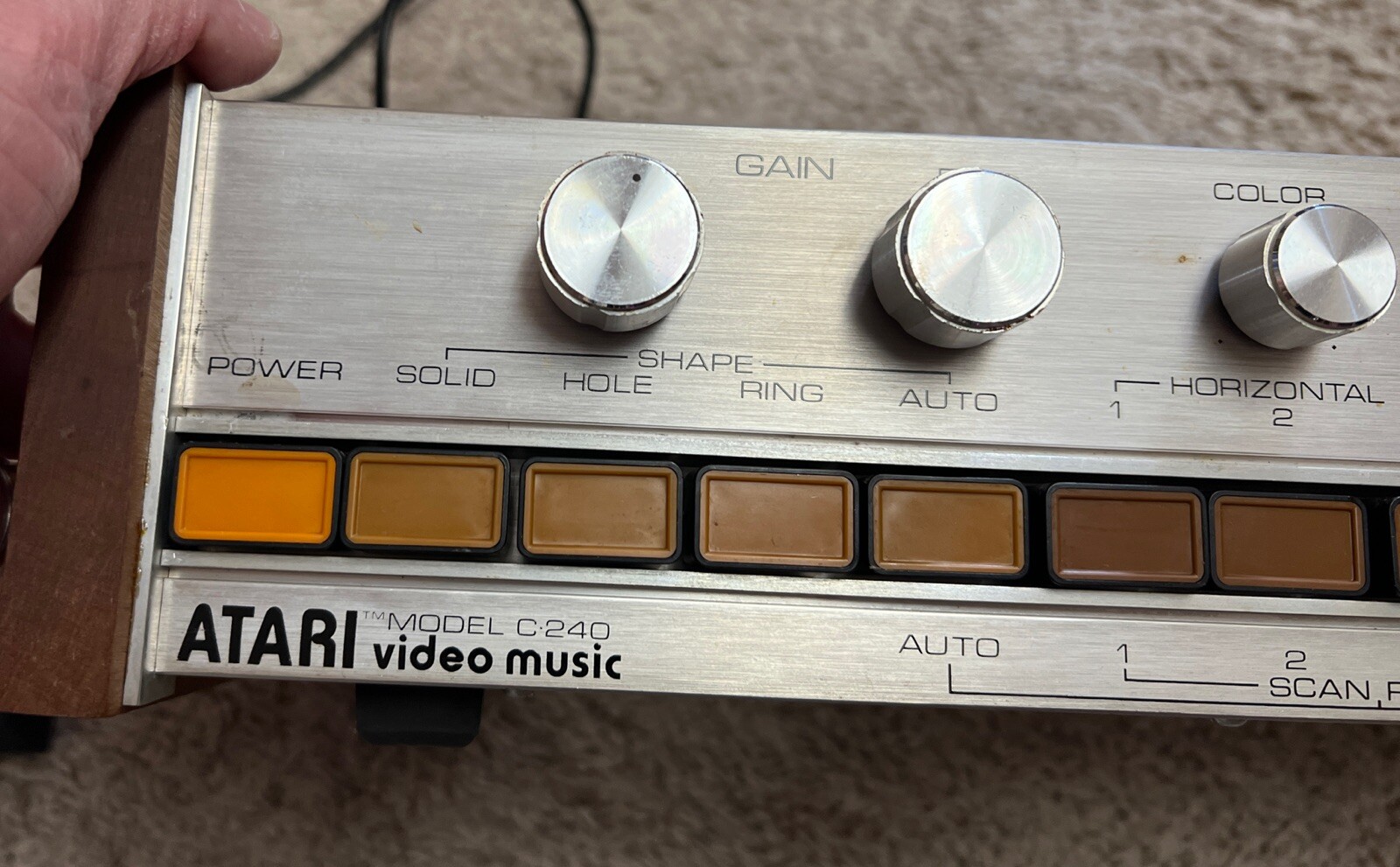 Vintage ATARI Video Music Model C-240 Electronic Music Visualizer 1977 Untested