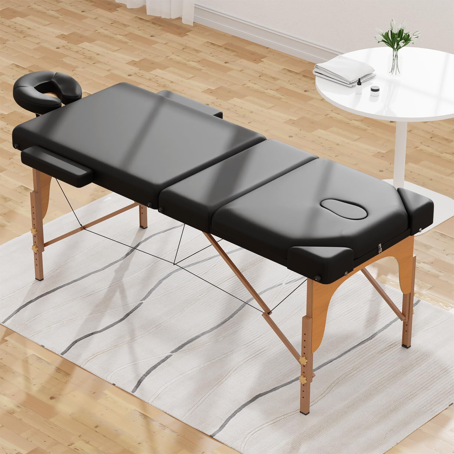 Massage Table Protable Massage Bed 28 in Wide Lash Bed Height Adjustable Bed