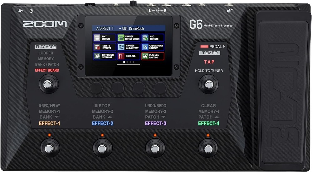 Zoom G6 Guitar Multi-Effects Processor with Expression Pedal, Touchscreen...