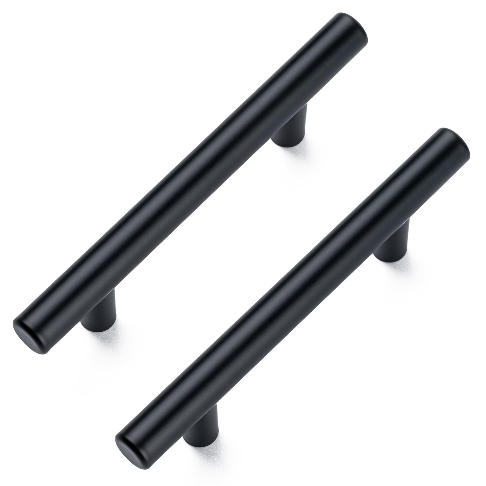 10 Pack Cabinet Pulls Matte Black Stainless Cabinet Handles, for Kitchen and Bat