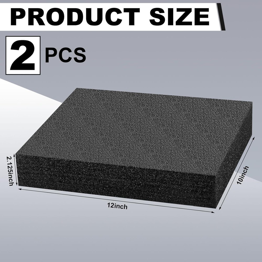 Versatile Black Polyethylene Foam Sheets - 2 Pcs, Cuttable for Custom Needs!