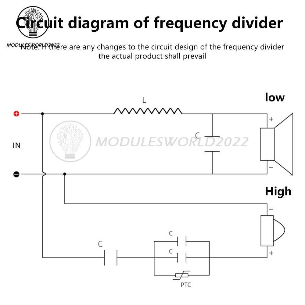 Speaker Modification Upgrade Crossover Frequency Filter High & Low Two-way HiFi
