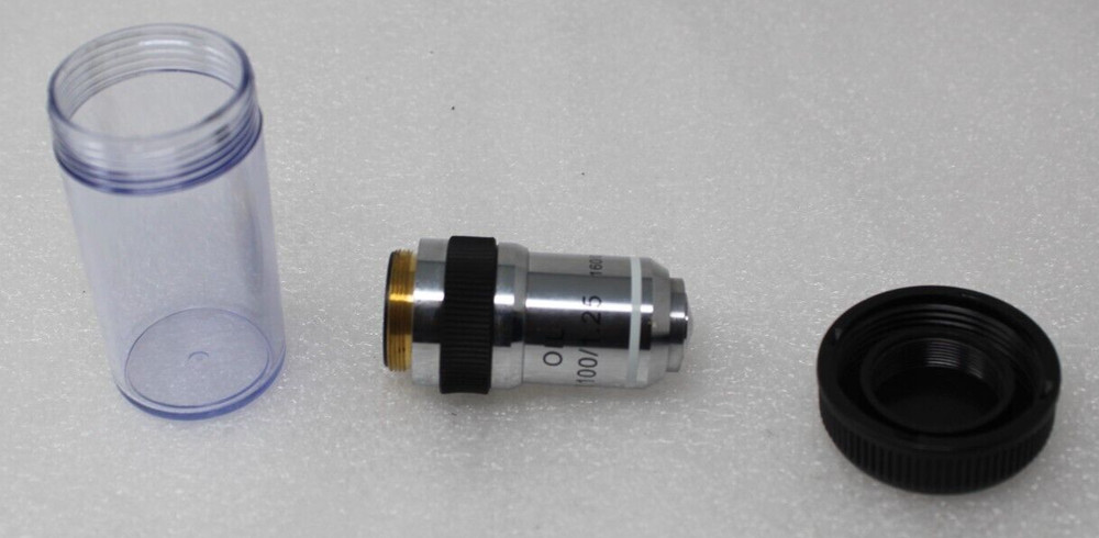 NEW AMSCOPE  FLUOR 100/1.25   160/0.17 Microscope Objective Lens