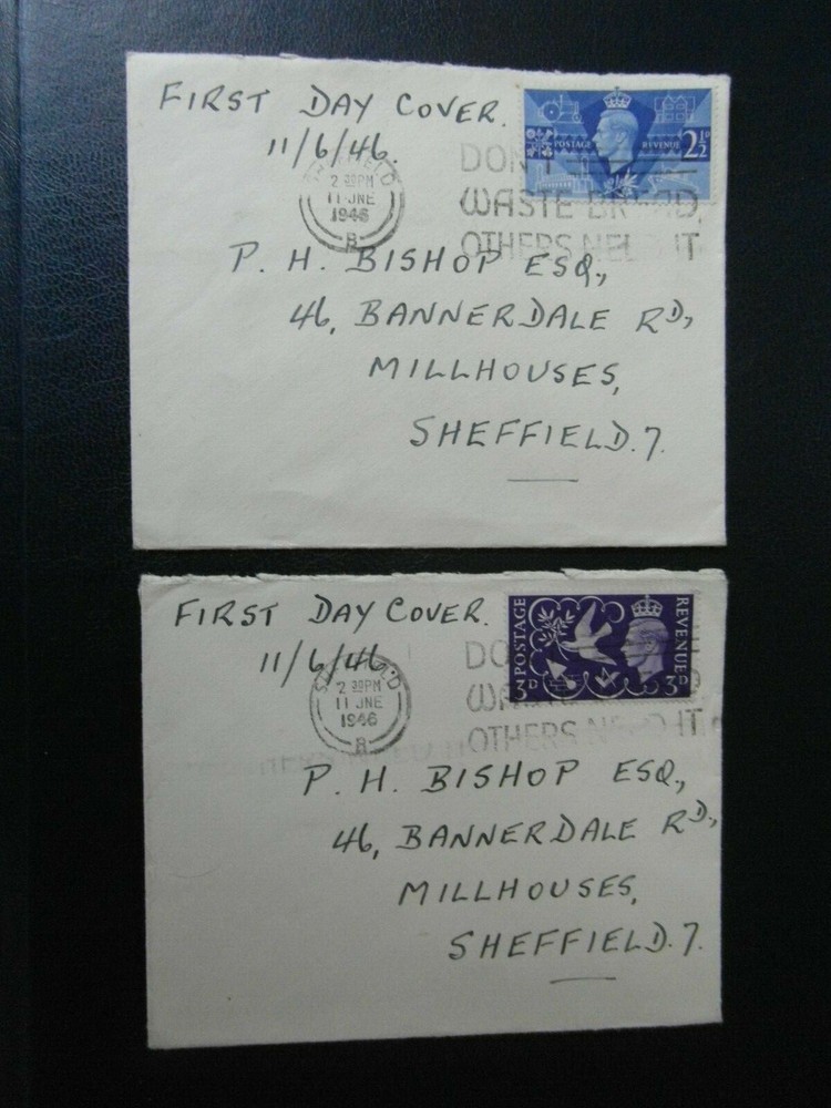 GB 1946 Victory FDC cds Sheffield