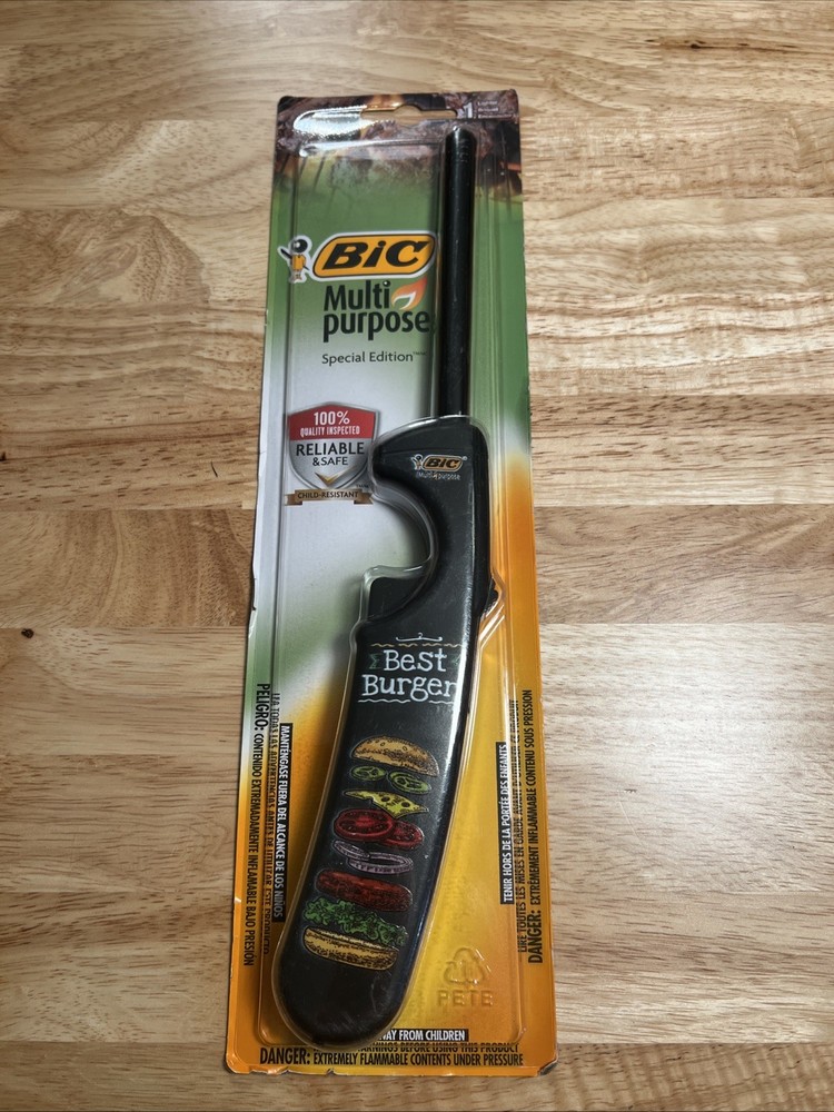 Bic Multi Purpose Lighter Special Edition Grill NEW “Best Burger”