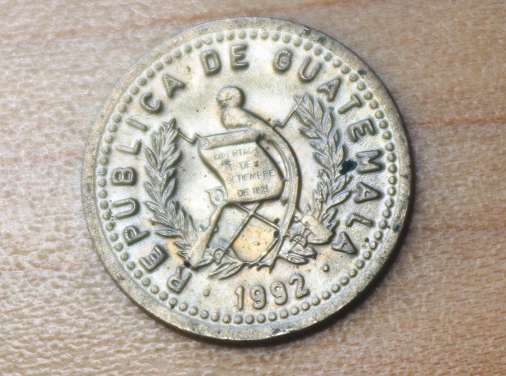 1992 Guatemala 5 Centavos Kapok Tree