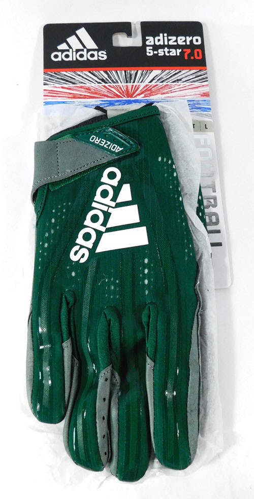 adidas adizero 5-Star 7.0 Leather Forest Green Football Gloves Size Adult L