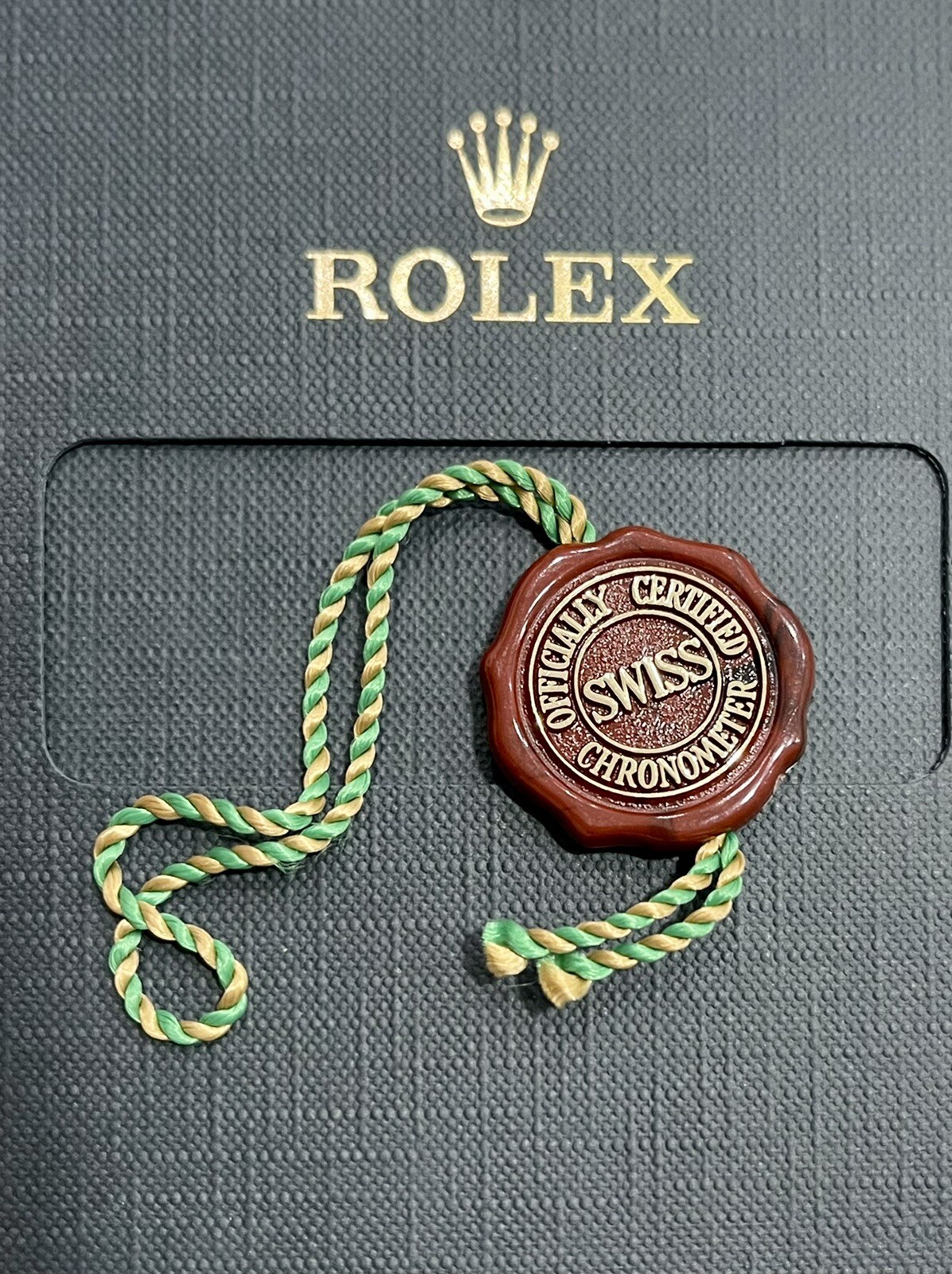 Genuine Rolex Red Hang Tag Hologram Swiss Officially Chronometer 90s-2000s Rare