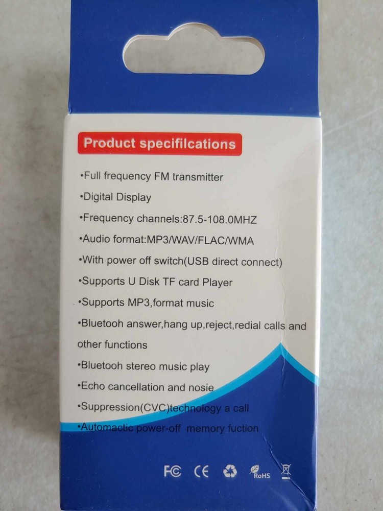 F7 Handsfree Call Car Charger,Wireless Bluetooth FM Transmitter Radio Receiver