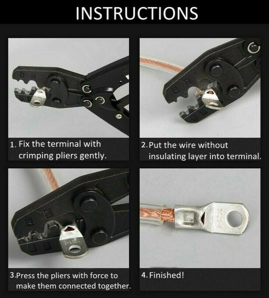 60pcs Lug Ring Connectors Battery Electrical SC Wire Terminals Tinned Copper Kit