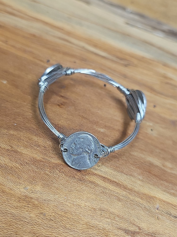 Custom Made Nickle Coin Bracelet Size 8 R441